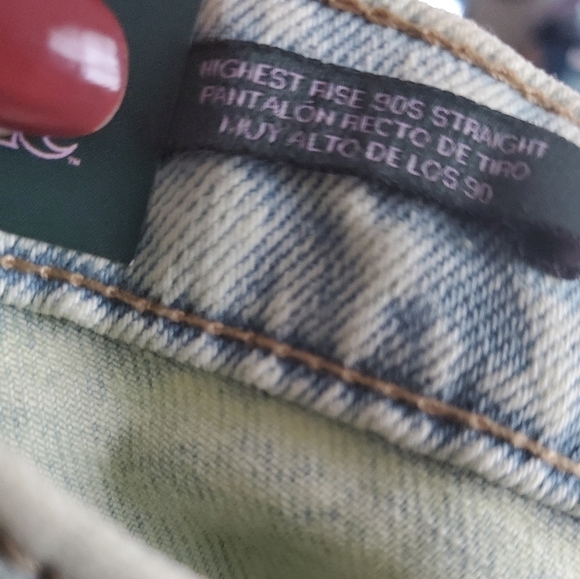 Wild Fable Super High Rise Acid Over-Dye Straight Jeans - Picture 14 of 14